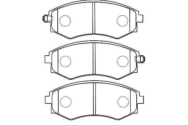 KAVO PARTS Bremžu uzliku kompl., Disku bremzes KBP-7508